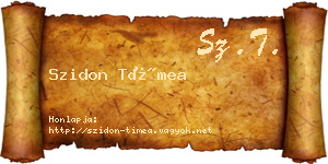 Szidon Tímea névjegykártya